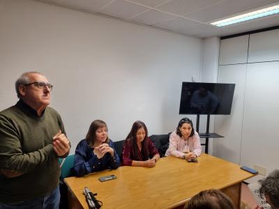 El compañero Blas Iranzo dando la bienvenida a los asistentes