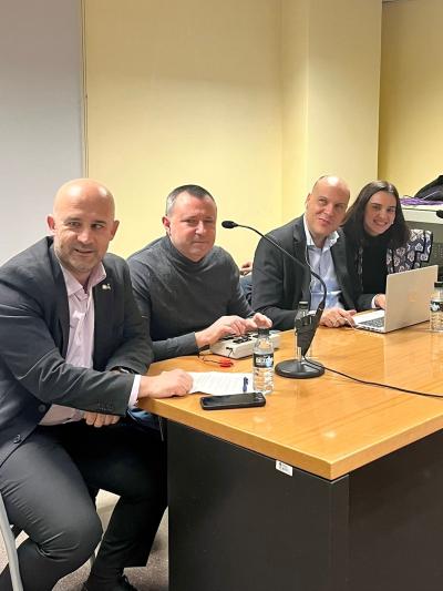 EN LA FOTO, EL SECRETARIO GENERAL DE UP MADRID, EUGENIO PRIETO Y SUS ADJUNTOS