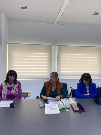 Presidencia y representantes de la Sección de Seniors de Unidad Progresista de la ONCE en Sevilla