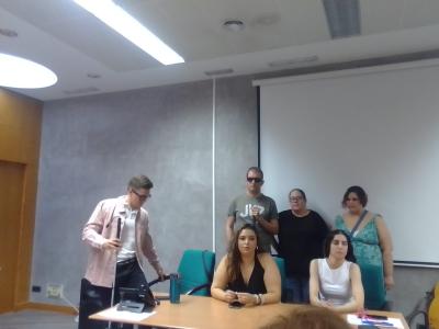 Mesa de la asamblea con componentes de JUP Ciudad Real