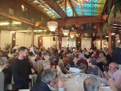 Multitudinaria comida de los compañeros y compañeras senior en Madrid. Aniversario SUPO