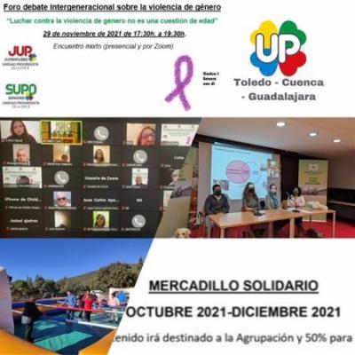 Imágenes de actividades en la DT, jóvenes y zoom