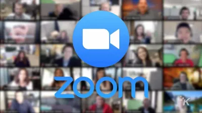 FOTO DE LA PANTALLA DE UNA REUNIÓN DE ZOOM CON LAS CARAS DE LOS Y LAS ASISTENTS Y EL LOGO DEL SOFTWARE