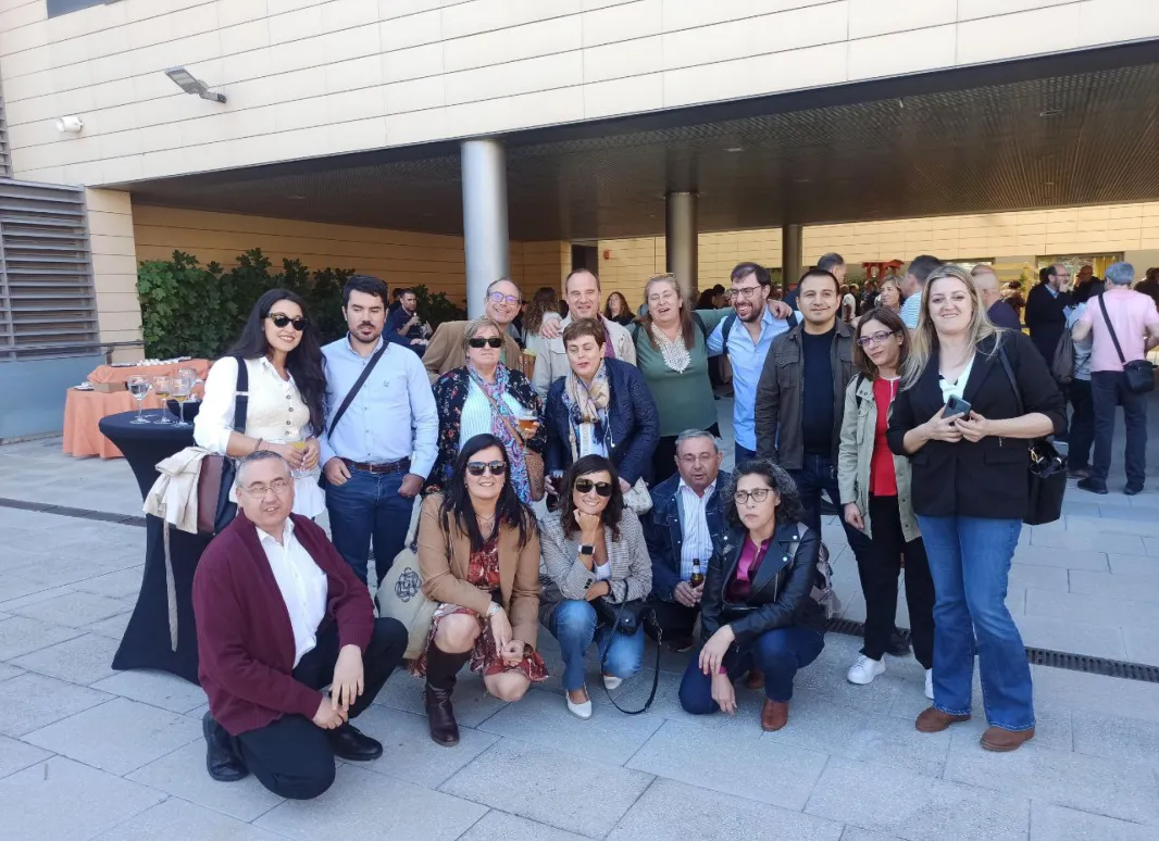 Foto grupal de secretarios generales y adjuntos de Castilla y León en el CRE de Madrid