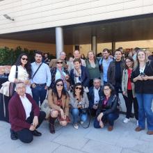 Foto grupal de secretarios generales y adjuntos de Castilla y León en el CRE de Madrid