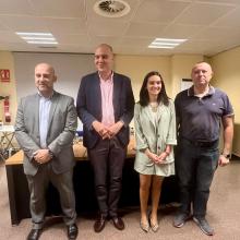 Foto del Secretario General de UP Madrid y los 3 secretarios adjuntos de la Agrupación