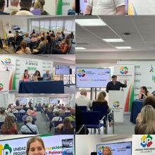 Collage de diferentes fotos de la última asamblea de UP Las Palmas.