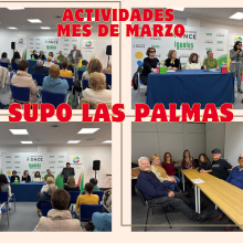 Grupo de afiliados de SUPO en las actividades.