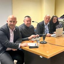 EN LA FOTO, EL SECRETARIO GENERAL DE UP MADRID,  EUGENIO PRIETO Y SUS ADJUNTOS