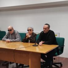 Imagen de la presidenta de SUPO, el representante en la comisión estatal de SUPO y el secretario general de UP Vigo Pontevedra.