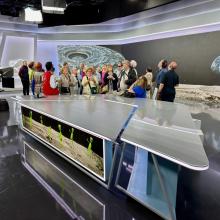 afiliados y afiliadas de SUPO en un plató de televisión