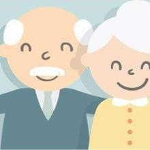 En la imagen se ve una pareja de ancianos sonriendo