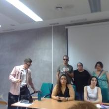 Mesa de la asamblea con componentes de JUP Ciudad Real