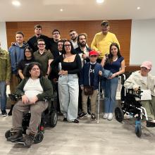Miembros de JUP Asturias junto a la nueva coordinadora.