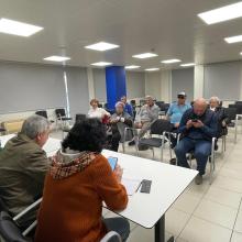 en la mesa el presidente de SUPO Alicante y los miembros de las secretarías, enfrente sentados los miembros de la Ejecutiva